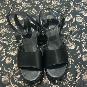 Black platform shoes